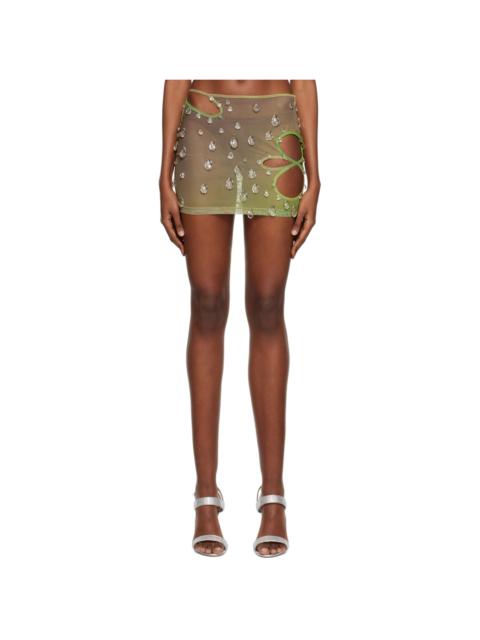 GCDS Khaki Sita Drops Miniskirt