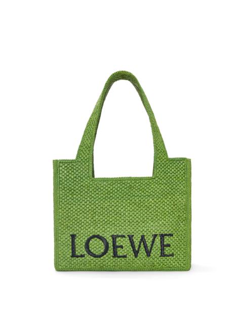 Loewe Medium LOEWE Font Tote in raffia