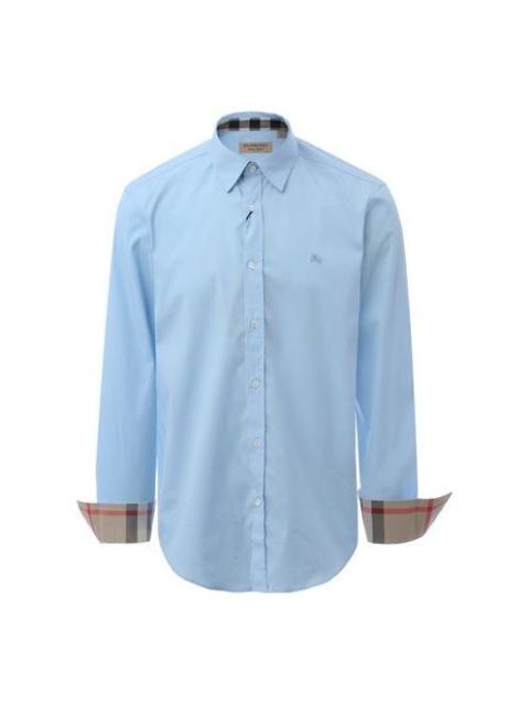 Burberry Men's Burberry Cotton Classic Long Sleeves Shirt Blue 39911601
