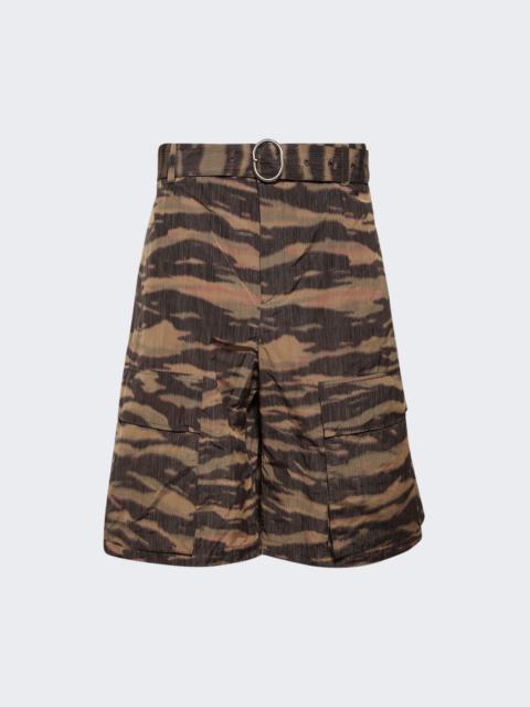 Jil Sander Belted Shorts Camouflage