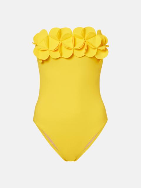KARLA COLLETTO Tess floral-appliqué swimsuit