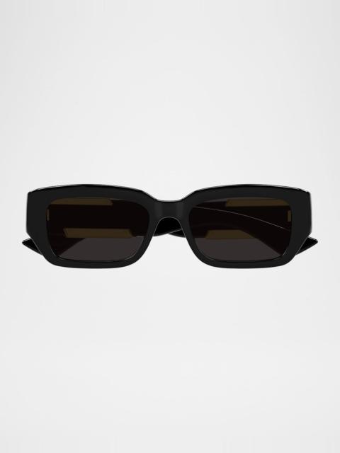 Bottega Veneta Dash Rectangular Acetate Sunglasses