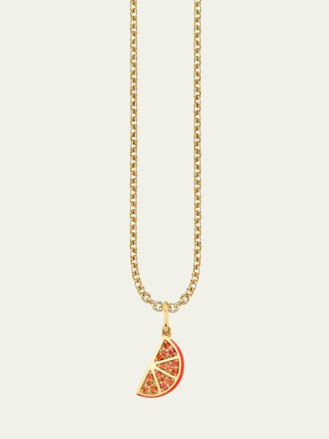 SYDNEY EVAN 14K Yellow Gold Orange Slice Pendant Necklace