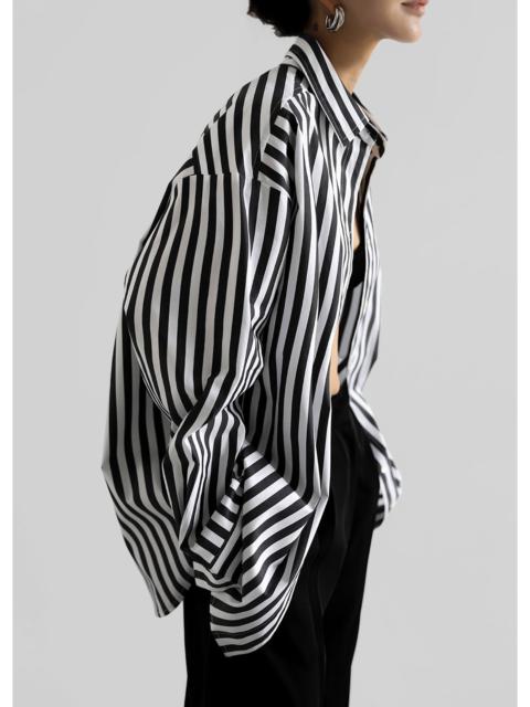 The Frankie Shop Sylvia Oxford Shirt - Black/White Stripe