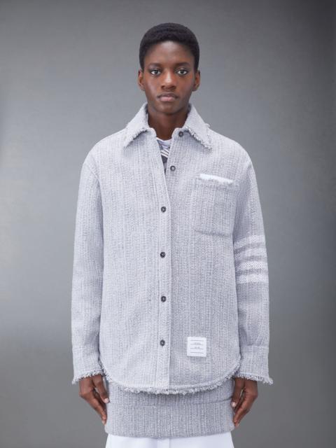Thom Browne 4-bar stripe oversized shirt jacket