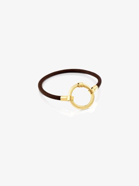 TOUS 18K gold vermeil and Leather Hold Bracelet
