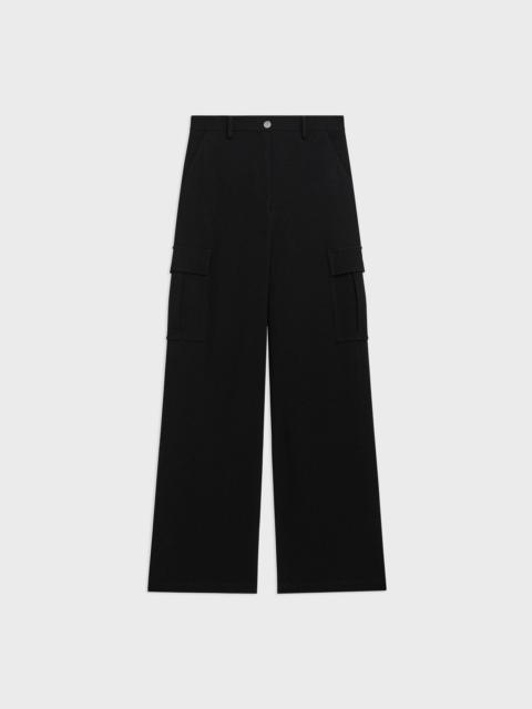 Theory Wide-Leg Cargo Pant in Admiral Crepe