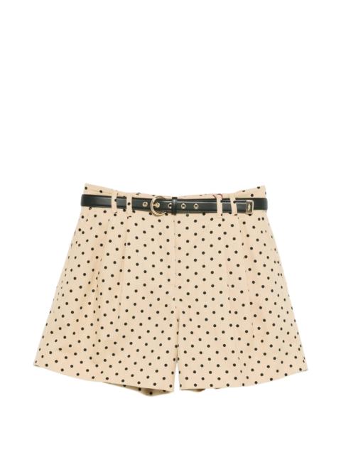 Max Mara Studio Max Mara Studio Polka-dot Belted Shorts