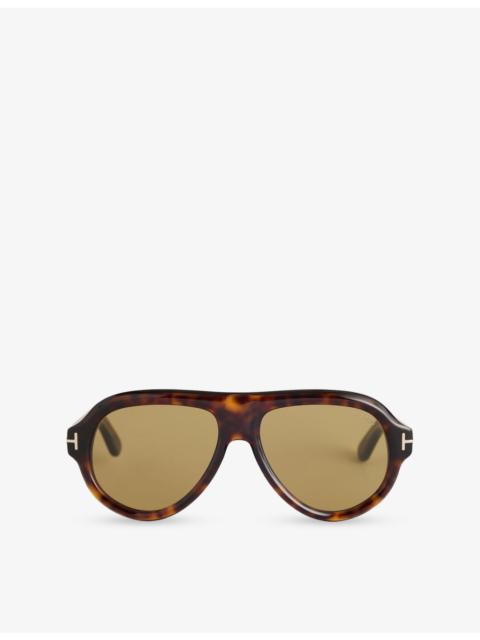 TOM FORD FT1225 Icon Pilot-Frame Acetate Sunglasses