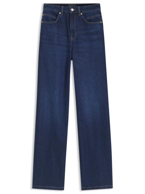 BOSS WIDE-LEG JEANS IN MARBLE-WASHED DENIM