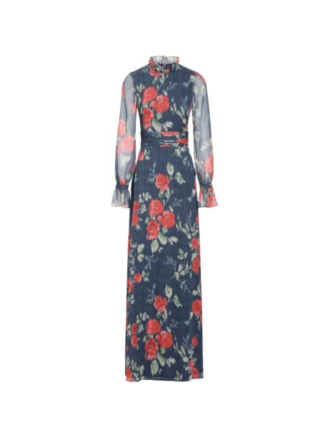 markarian Adelaide floral-print ruffled gown