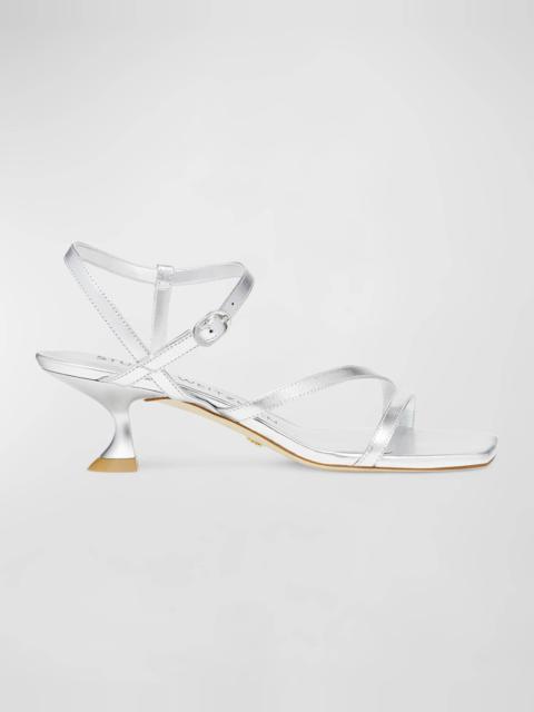 Stuart Weitzman Oasis Patent Ankle-Strap Sandals