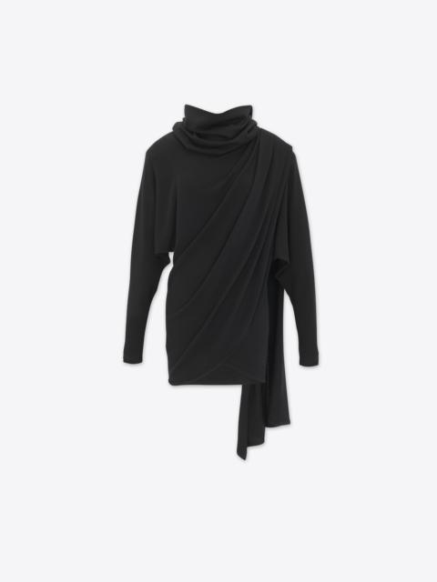 SAINT LAURENT hooded dress in wool
