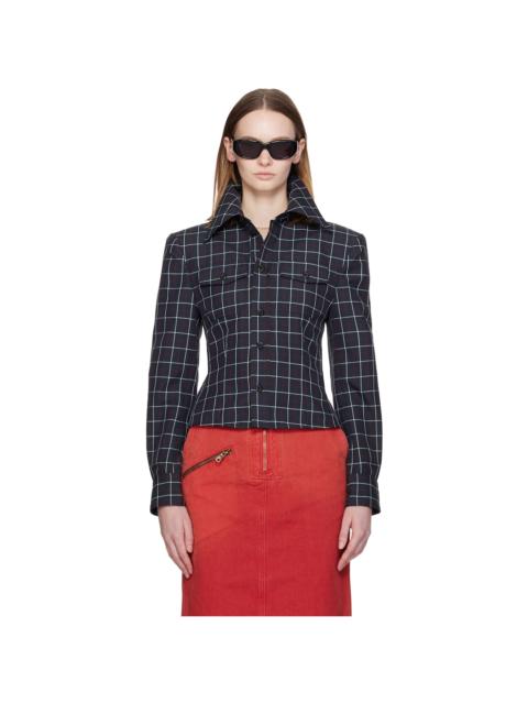 WILLY CHAVARRIA Navy Chavella L/S Shirt