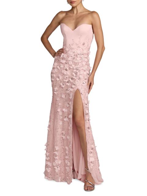 MAC DUGGAL Women's Embellished Satin Strapless Gown - Blush