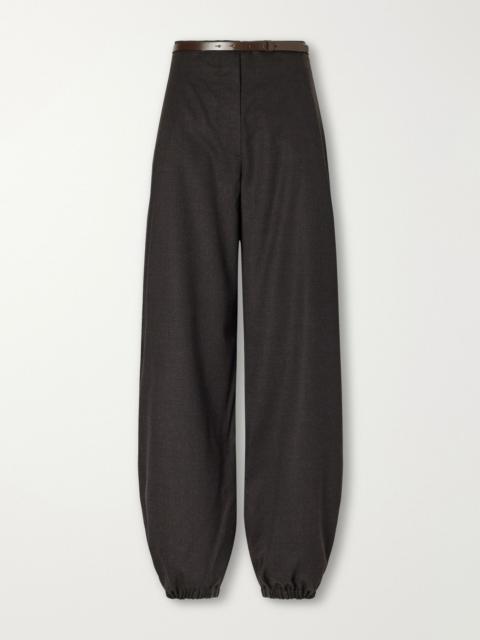 Max Mara Pergola wool-blend tapered pants Dark brown