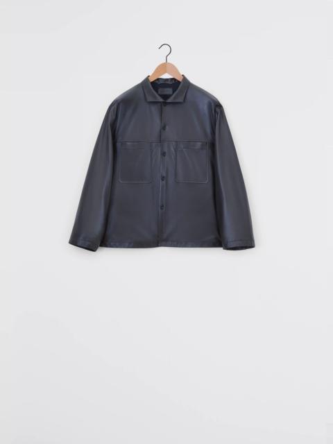 Lemaire LEATHER STAND COLLAR SHIRT