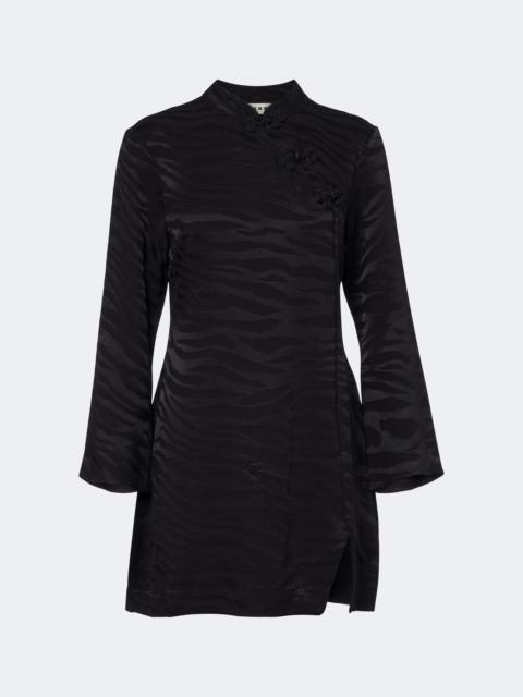 RIXO Brooklyn satin jacquard minidress