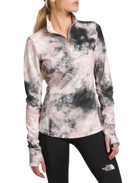 The North Face The North Face Warm Half Zip Pullover in Pink Moss Faded Dye Camo Print at Nordstrom