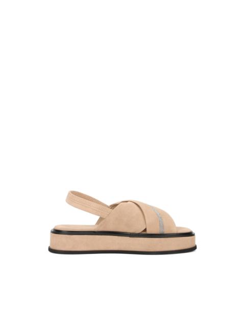 FABIANA FILIPPI criss-cross strap platform sandals