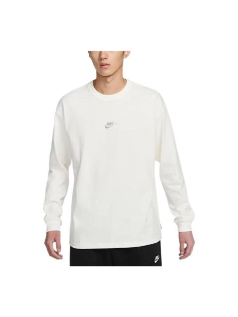 Nike M Nsw Prew Essntl Sustls Tee Embroidered LogoT 'White Grey' DO7391-133