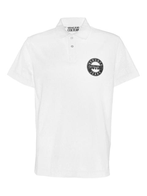 VERSACE JEANS COUTURE logo-plaque polo shirt