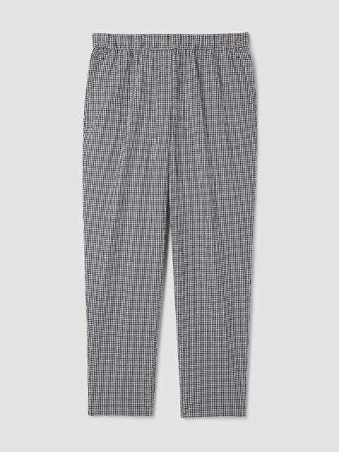 EILEEN FISHER Organic Cotton Pucker Check Tapered Pant