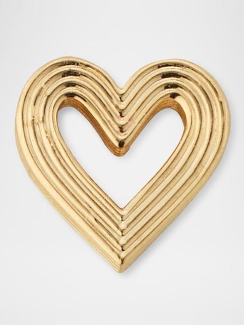 SYDNEY EVAN Fluted Heart Stud Earrings