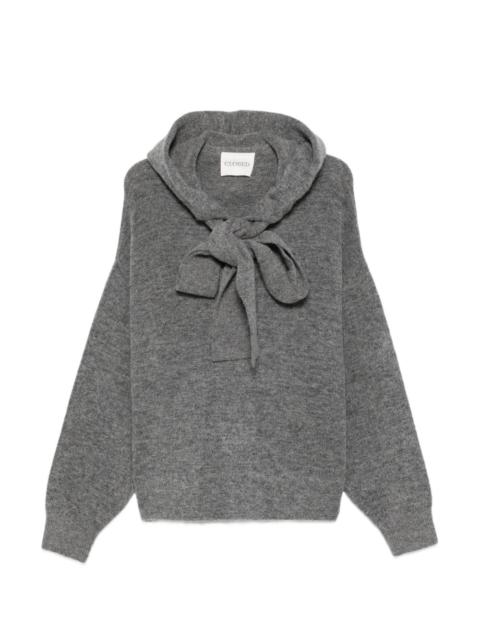 CLOSED bow-detail knitted hoodie
