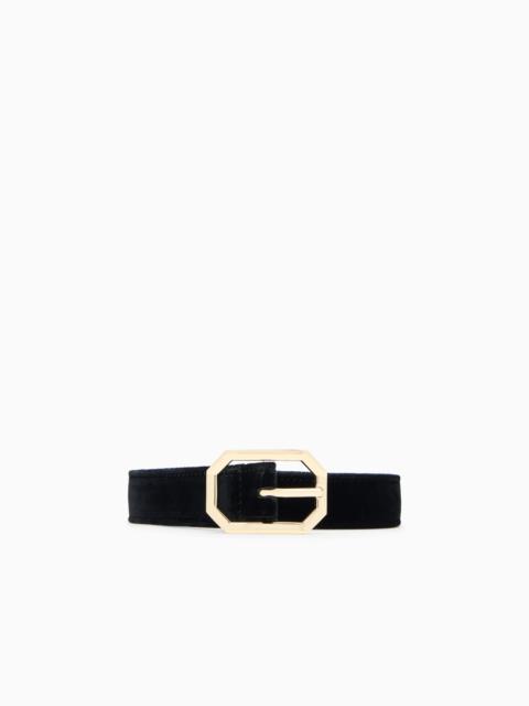 EMPORIO ARMANI SMOOTH VELVET BELT WITH BUCKLE