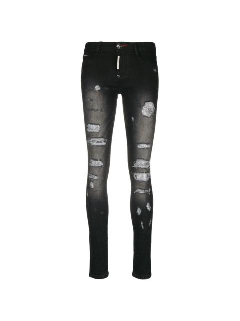 PHILIPP PLEIN distressed skinny jeans