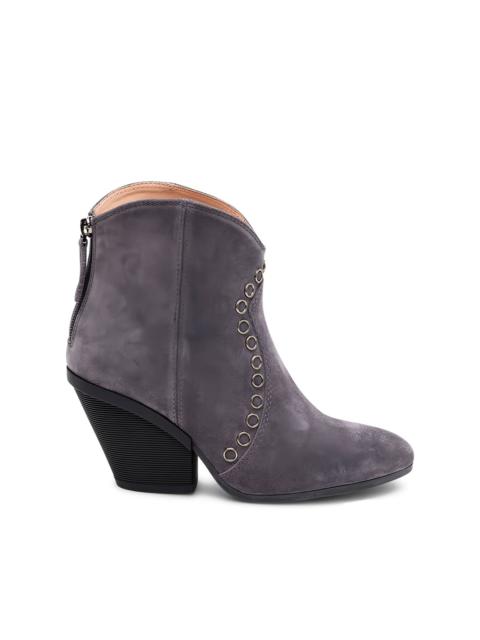 HOGAN eyelet-embellished suede boots