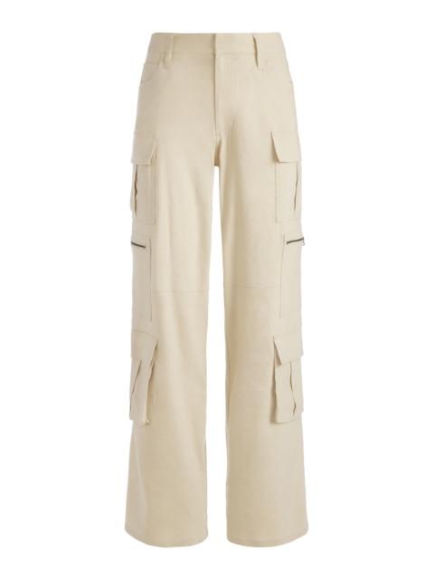 Alice + Olivia CAY BAGGY CARGO LINEN PANT