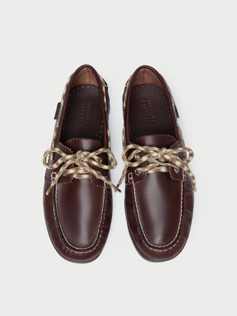 LOEFFLER RANDALL Franco Espresso/Butter Boat Shoe