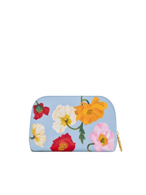 Oscar de la Renta medium poppy-printed makeup bag