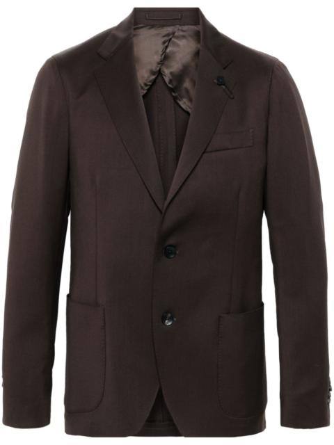 LARDINI 브로치 로고 appliqué blazer