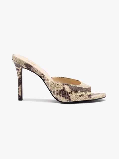 Jasmine Hi Mule In Snake Printed Neutral