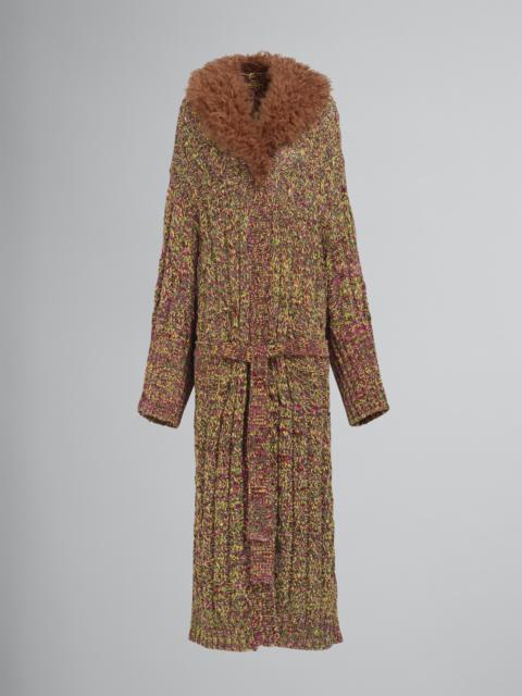 Marni VISCOSE AND COTTON CHENILLE LONG CARDIGAN