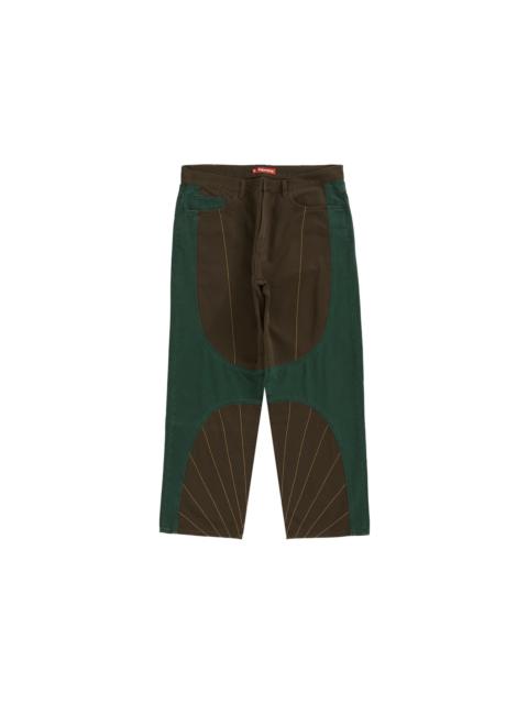 Supreme Supreme Radial Embroidered Loose Fit Jean Brown