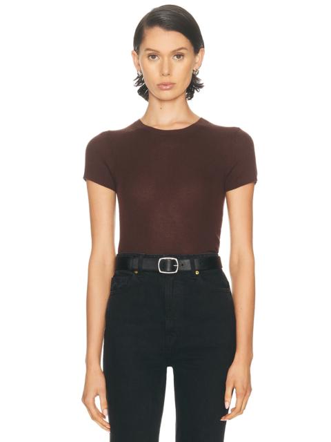 ÉTERNE Rib Stitch Cashmere Baby Tee