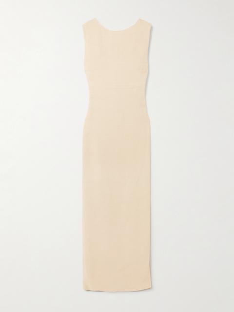 MATTEAU Open-back Woven Maxi Dress