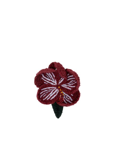 Alanui `Hibiscus Embroidered` Brooch