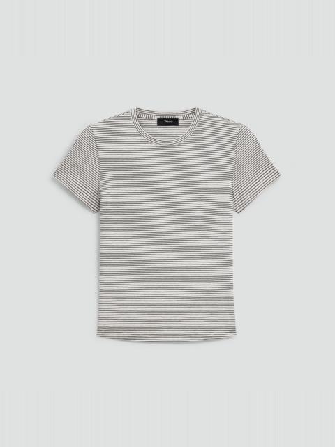 Theory Tiny Tee in Striped Cotton