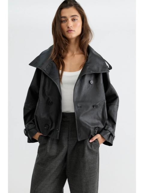 FREE PEOPLE We The Free Stratus Vegan Leather Funnel-Neck Jacket