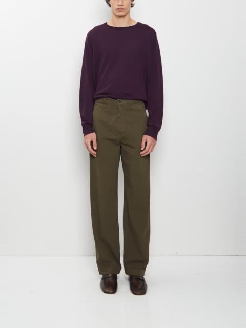 Dries Van Noten Pickerbys Stretch Cotton Pants — Khaki