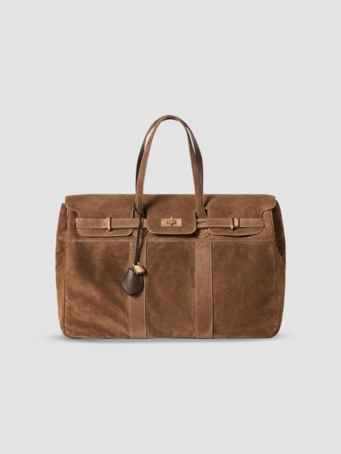 Brunello Cucinelli Women's Explorer Travel Tote Bag in Suede - Caramel
