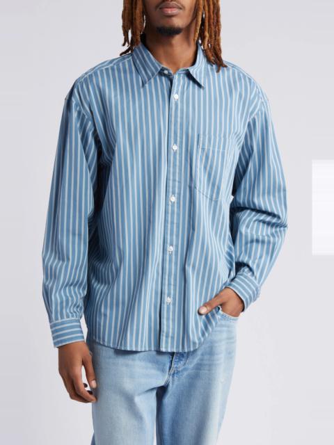 Carhartt Ligety Stripe Button-Up Shirt in Ligety Stripe Blue/Wax