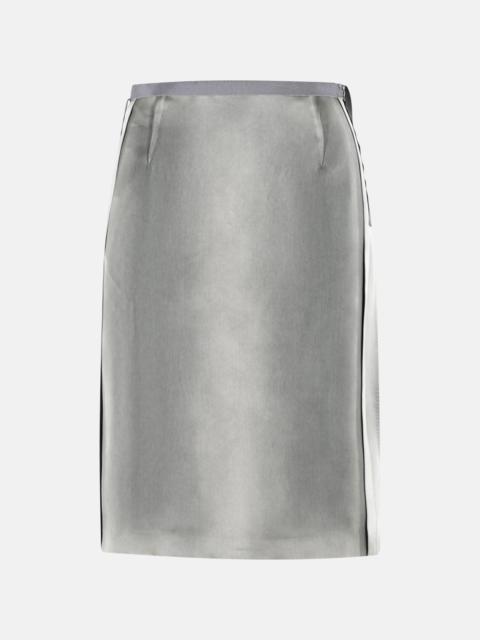 Maison Margiela GREY VISCOSE MIDI SKIRT