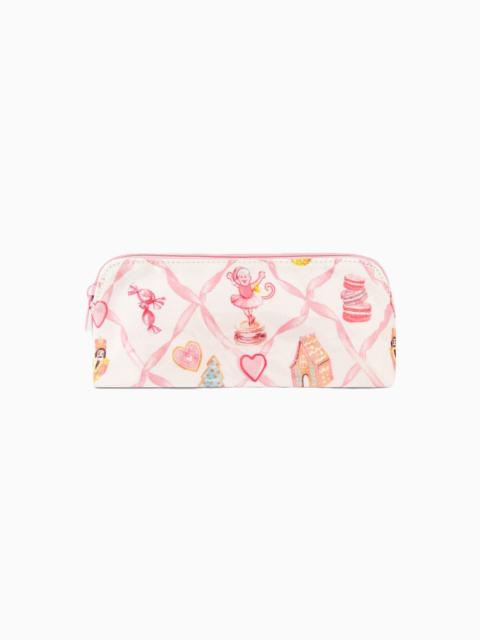 LoveShackFancy LoveShackFancy x Roller Rabbit Sugarplum Lattice Small Makeup Bag