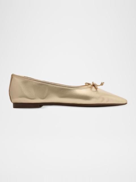 SCHUTZ Arissa Metallic Leather Ballerina Flats